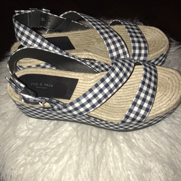 🔥Rag & Bone gingham platform sandals🔥 - Picture 6 of 8